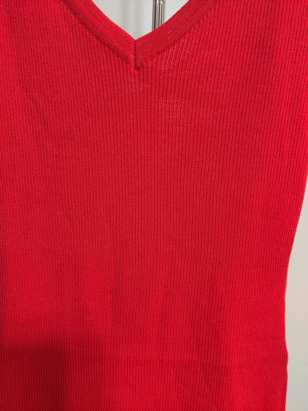 Fate Orange V-Neck Knit Mini Slip Dress - Picture 4 of 5